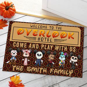 Horror Movie Characters, Welcome To The Overlook Hotel, Personalized Family Doormat - Doormat - GoDuckee