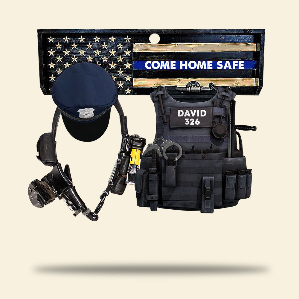 Police Come Home Safe - Personalized Flat Car Ornament - Ornament - GoDuckee