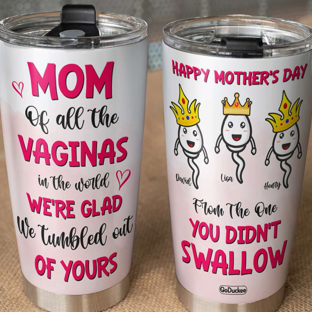 Personalized Mother's Day Tumbler Cup Happy Mother's Day From The One