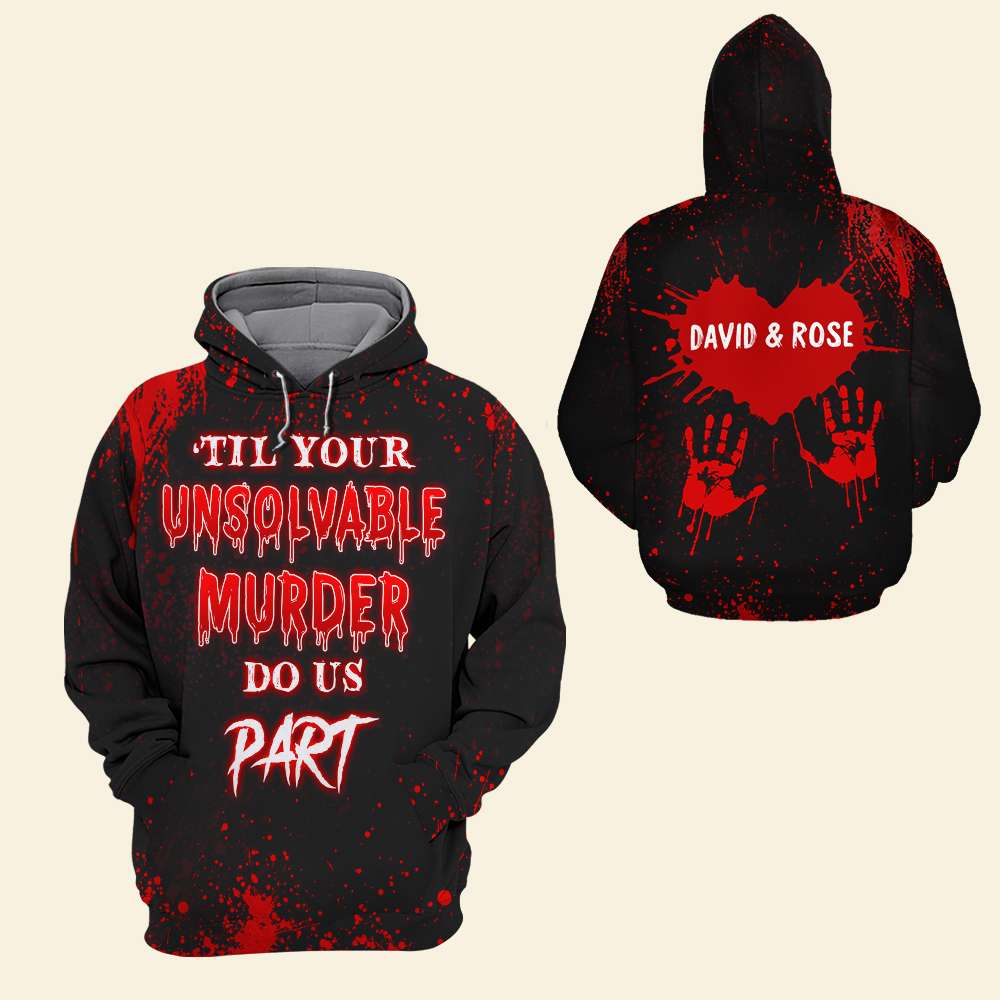Couple Til Your Unsolvable Murder Do Us Part - Personalized All Over Print Products - Gift for Couple - AOP Products - GoDuckee