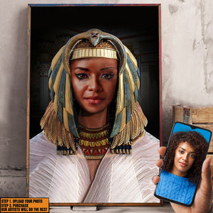Custom Image Egypt Queen Wall Art - Poster & Canvas - GoDuckee