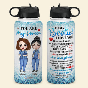 Personalized Nurse Besties Water Bottle - To My Bestie! I Love You - Water Bottles - GoDuckee