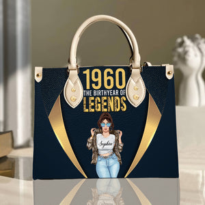 The Birth Year of Legends, Personalized Leather Bag, Birthday Gift for Girls, Women - Leather Bag - GoDuckee