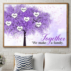 Personalized Purple Tree Of Life With Heart Poster - Together We Make A Family - Gift for Family - Poster & Canvas - GoDuckee
