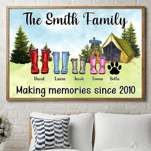 Personalized Gardening Family Boots Poster - Making Memories Since - Poster & Canvas - GoDuckee