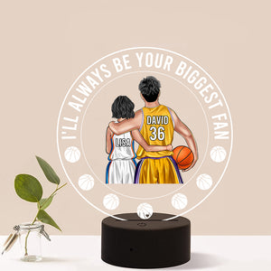 I'll Always Be Your Biggest Fan - Personalized Led Night Light - Gift for Basketball Players - Couple Shoulder to Shoulder BSB2104 - Led Night Light - GoDuckee
