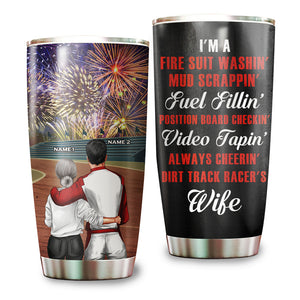 Personalized Racing Couple Tumbler - Fuel filling VideoTapping - Tumbler Cup - GoDuckee