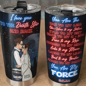 Personalized Couple Tumbler - I Love You To The Death And Back - Tumbler Cup - GoDuckee