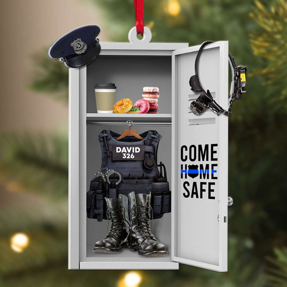 Police Locker Room, Personalized Acrylic Ornament - Ornament - GoDuckee