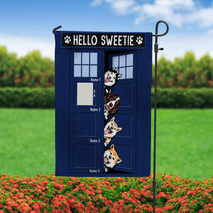 Personalized Gift For Dog Lover, Hello Sweetie Custom Flag - Flag - GoDuckee