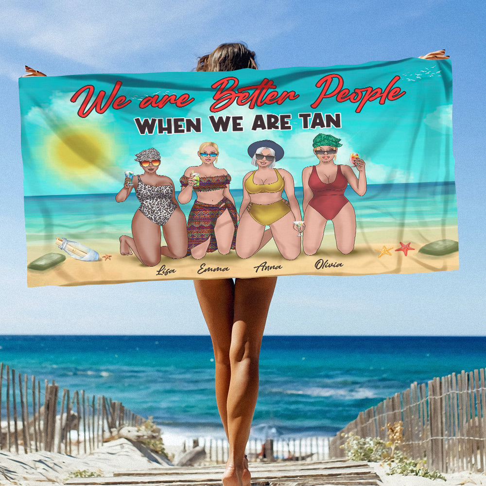 tan beach people