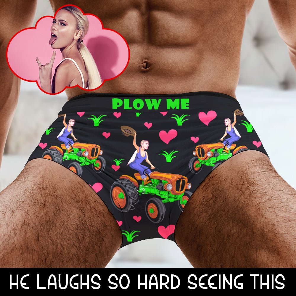 Personalized Farmer Men Boxer Briefs - Plow Me - Boxer Briefs - GoDuckee