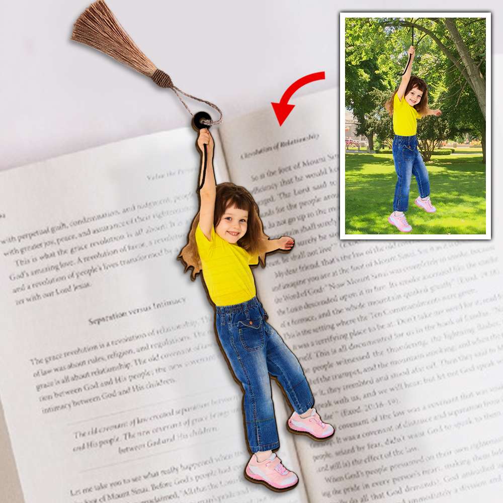 Bookmark Funny Moment - Personalized Wooden Bookmark - Gift for Bookworm - Bookmarks - GoDuckee