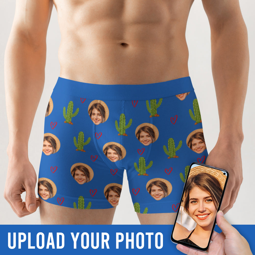 Personalized underwear for man, Custom Hug Banana Face Boxer, Custom Photo  Boxer