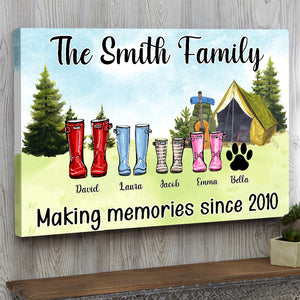 Personalized Gardening Family Boots Poster - Making Memories Since - Poster & Canvas - GoDuckee