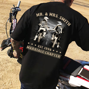Motocross Marriage Chapter - Personalized Shirts - Gift for Him/Her - Couple On The Ride - Shirts - GoDuckee