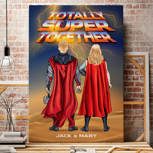 Totally Super Together Personalized Couple Wall Art, Gift For Couple - Poster & Canvas - GoDuckee