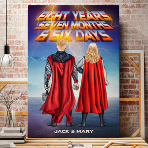 8 Years 7 Months And 6 Days Personalized Wall Art, Gift For Couple - Poster & Canvas - GoDuckee