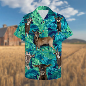 Farmer Goat Hawaiian Shirt, Aloha Shirt with goat pattern - Hawaiian Shirts - GoDuckee