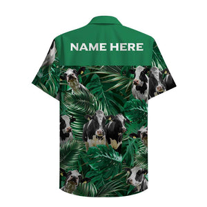 Custom Farmer's Name Hawaiian Shirt - Cow Pattern - Hawaiian Shirts - GoDuckee