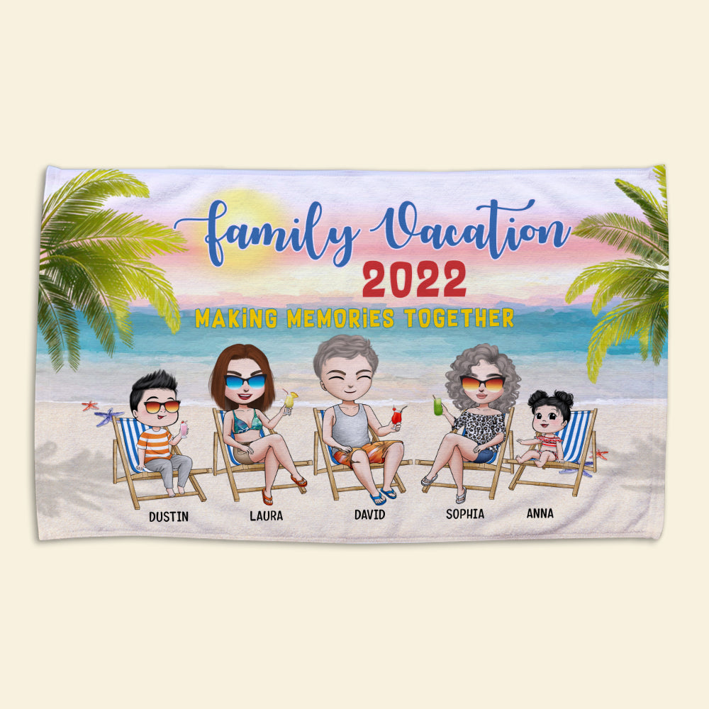 Making Memories Together, Beach Towel, Summer Gift for Family Members - Beach Towel - GoDuckee