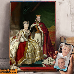 Custom Image Royal Couple King and Queen Wall Art - Poster & Canvas - GoDuckee