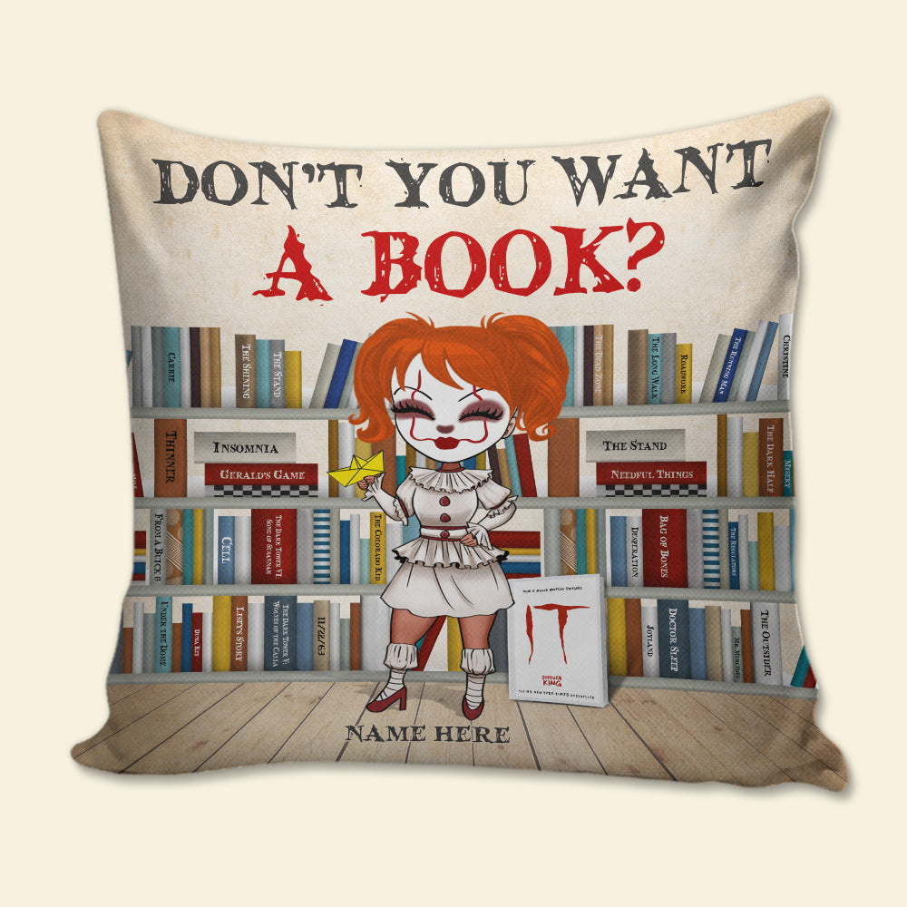 Don't You Want A Book - Personalized Pillow - Gift for Horror Fans - Pillow - GoDuckee