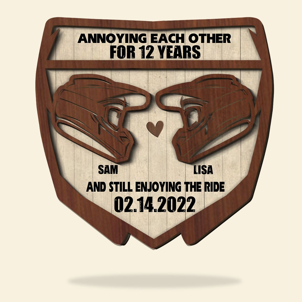 Motocross Annoying Each Other - 2-Layered Wood Art (for Calista Serotko) - Wood Sign - GoDuckee