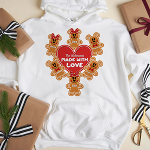 Gingerbread Family Made With Love, Personalized Shirt - Shirts - GoDuckee