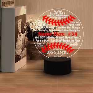 Baseball Be A Wall Base Hit Ball 4 Personalized Led Night Light - Led Night Light - GoDuckee