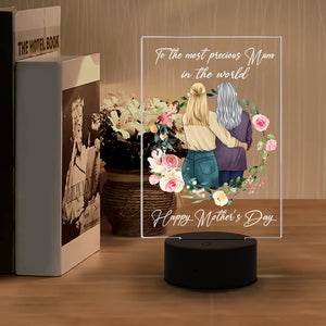 Mother's Day To The Most Precious Mum In The World Personalized Led Night Light Gift For Mother - Led Night Light - GoDuckee