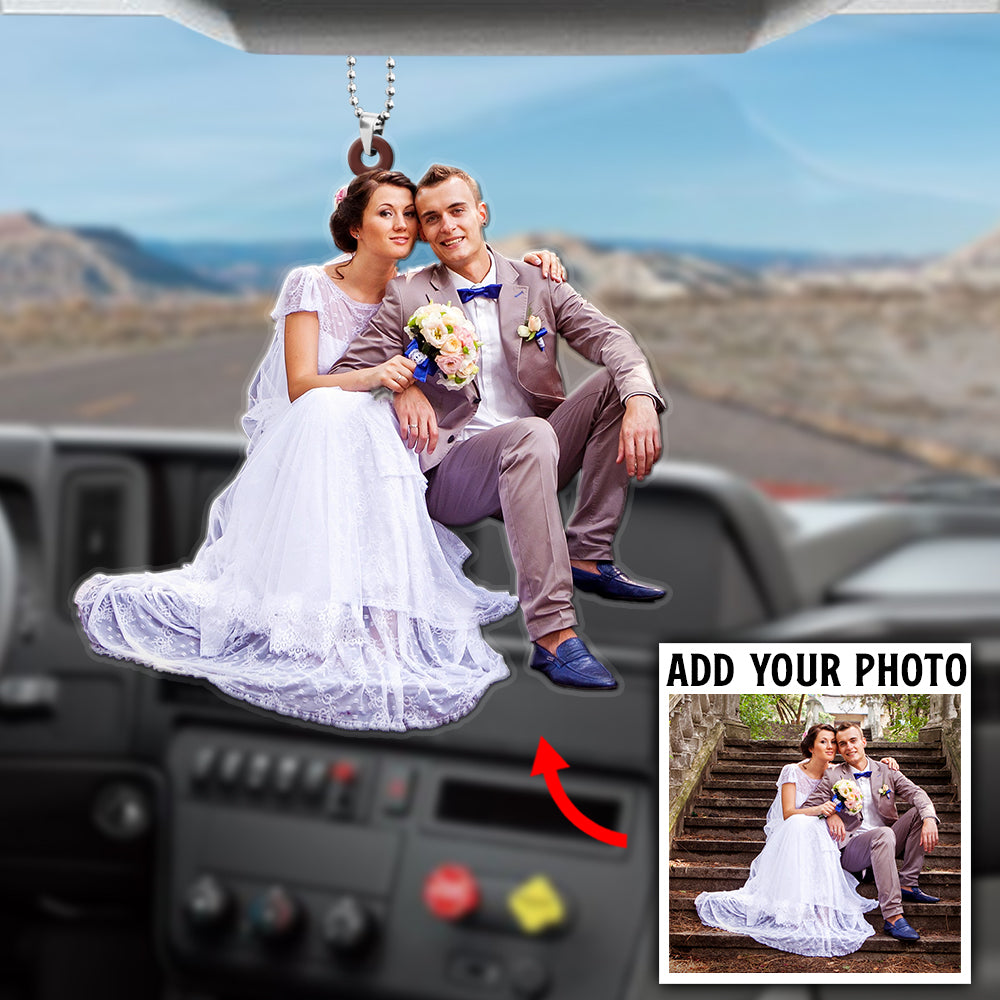 Custom Image - Married Couple Car Ornament - Ornament - GoDuckee