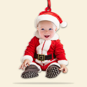 Personalized Baby Acrylic Ornament, Little Kid With Cute Costume, Upload Kid's Image - Ornament - GoDuckee