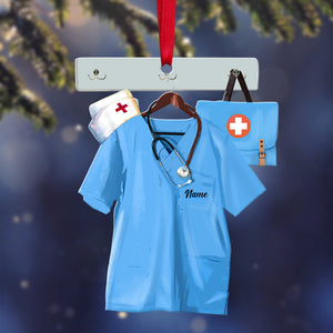 Nurse's Uniform - Personalized Christmas Ornament - Christmas Gift For Nurse - Ornament - GoDuckee