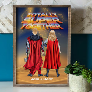 Totally Super Together Personalized Couple Wall Art, Gift For Couple - Poster & Canvas - GoDuckee