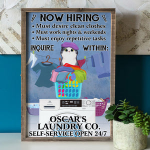 Personalized Cat Lovers Poster - Laundry Room Now Hiring - Custom Cat Breeds - Poster & Canvas - GoDuckee