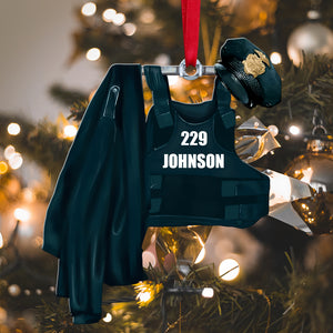 Police's Uniform - Personalized Christmas Ornament - Christmas Gift For Police Officer - Ornament - GoDuckee