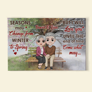 Seasons May Change From Winter To Spring Personalized Couple Canvas Print, Gift For Couple - Poster & Canvas - GoDuckee