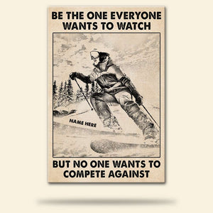 Personalized Skiing Girl Poster - Be The One Everyone Wants To Watch - VIntage - Poster & Canvas - GoDuckee