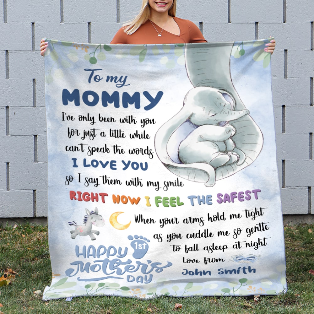 I Love You Mom, Personalized Blanket, Love Mom, Gift For Mom - GoDuckee