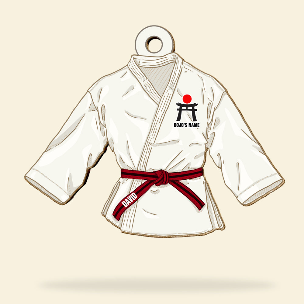 Karate Uniform - Different Belt Color Personalized Acrylic Ornament - Ornament - GoDuckee