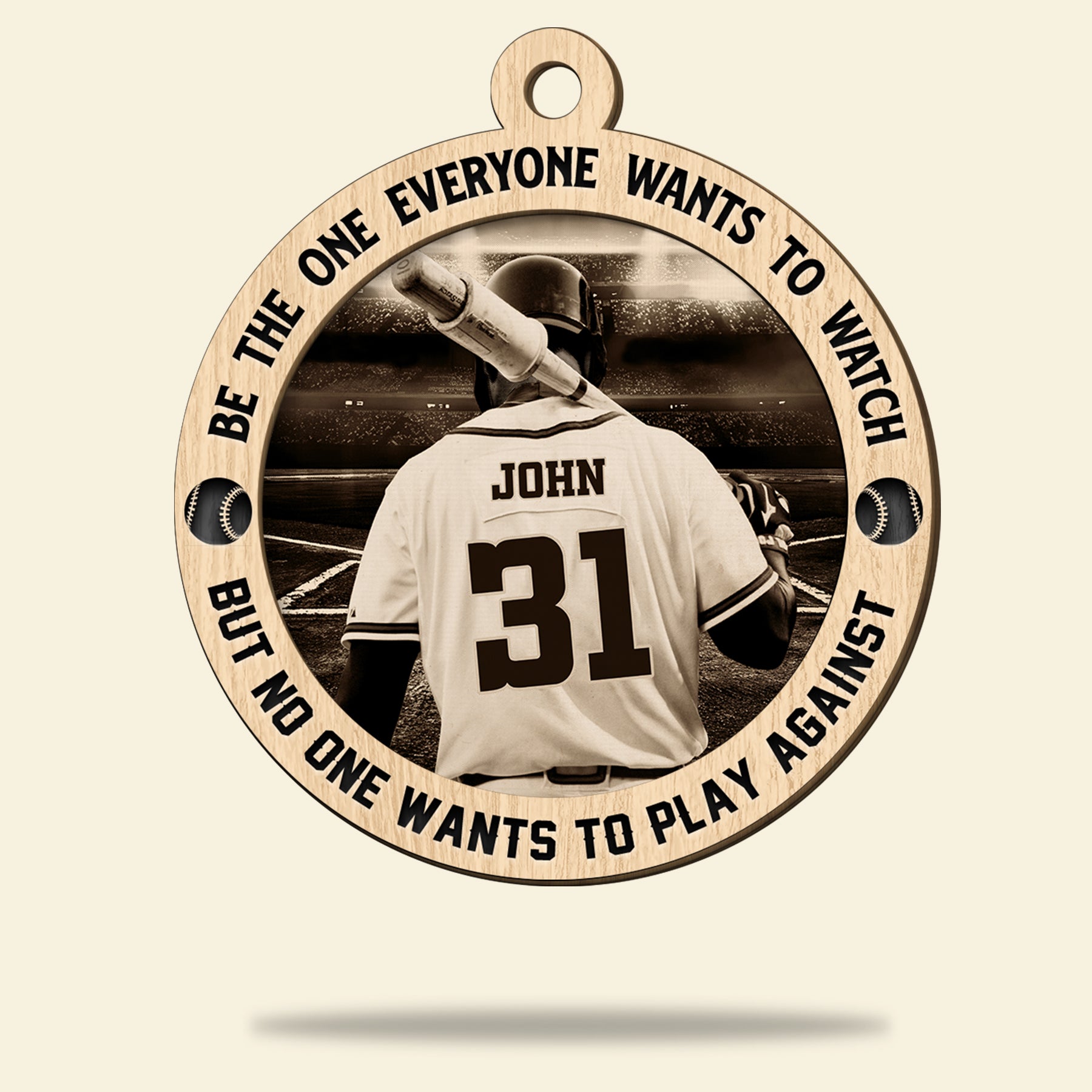 Be the One Everyone Wants to Watch- Personalized Christmas Ornament - Gift for Baseball Players - Ornament - GoDuckee