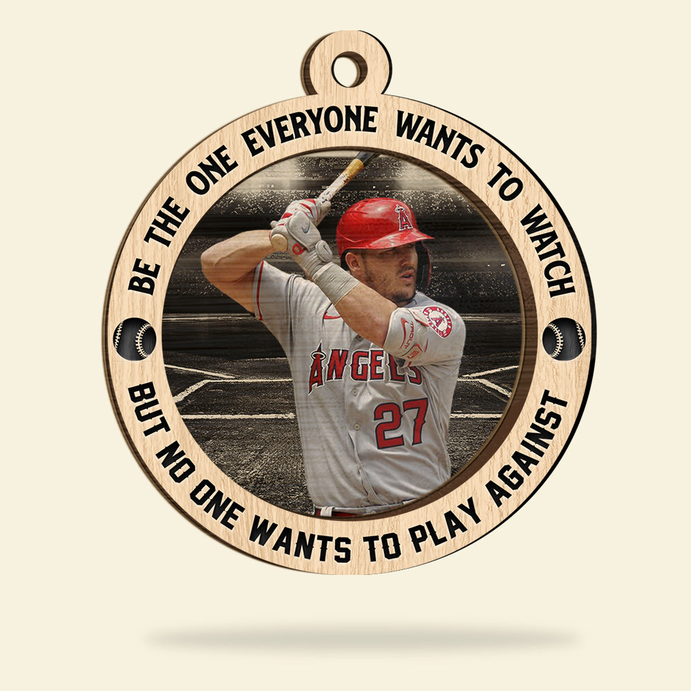 Personalized Baseball Ornament, Be The One Everyone Wants To Watch, Christmas Tree Decor - Ornament - GoDuckee