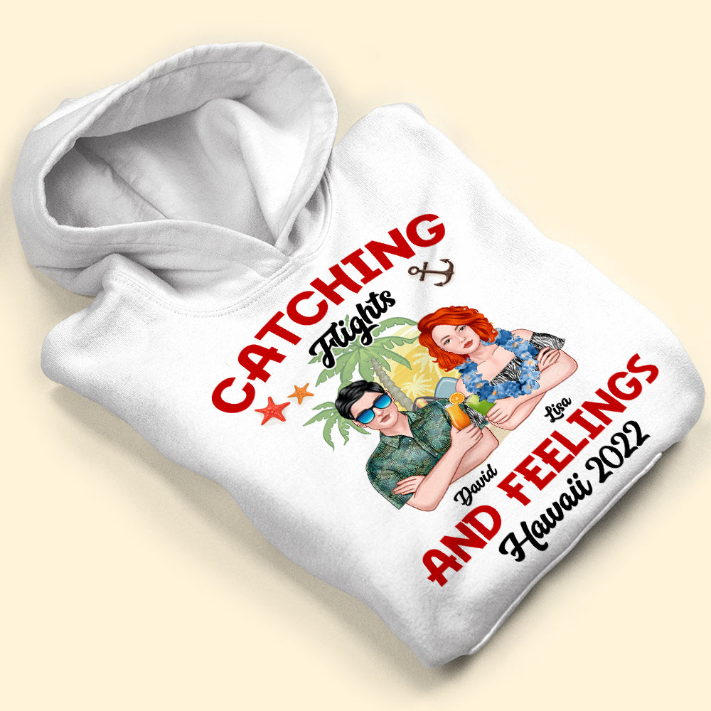 Couple Catching Flights And Feelings Personalized Shirts - Shirts - GoDuckee