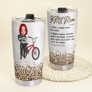 Personalized BMX Mountain Biking Tumbler - MTB Mom Definition - Tumbler Cup - GoDuckee