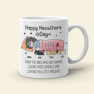 Happy Meowthers Day, Meow Lover White Mug - Coffee Mug - GoDuckee