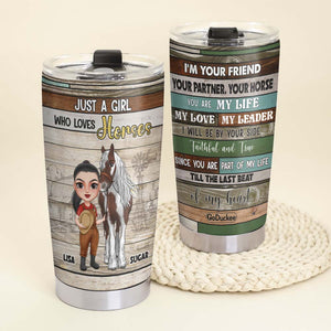 Just A Girl Who Loves Horse, Horse Breeders Personalized Tumbler Cup, Gift For Best Friends - Tumbler Cup - GoDuckee