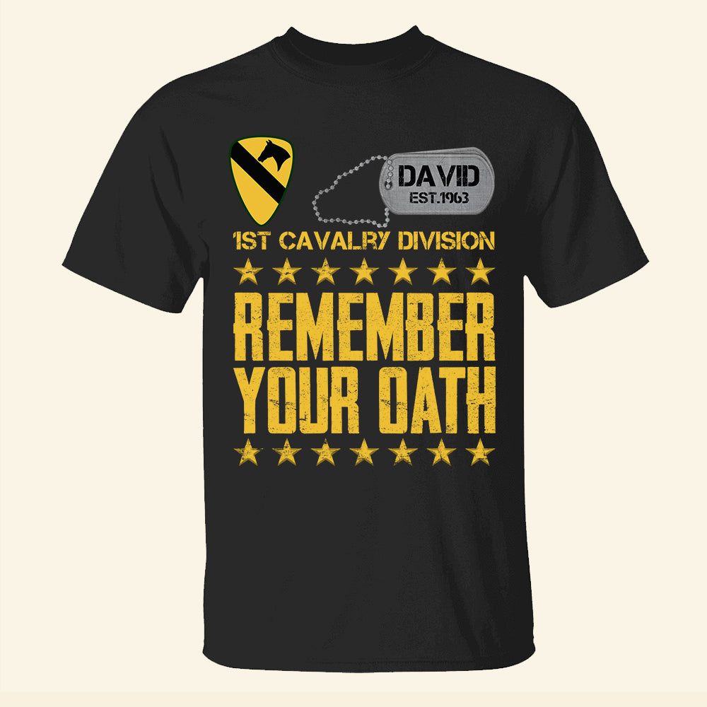 Military Remember Your Oath Personalized Shirt, Custom Military Unit - Shirts - GoDuckee