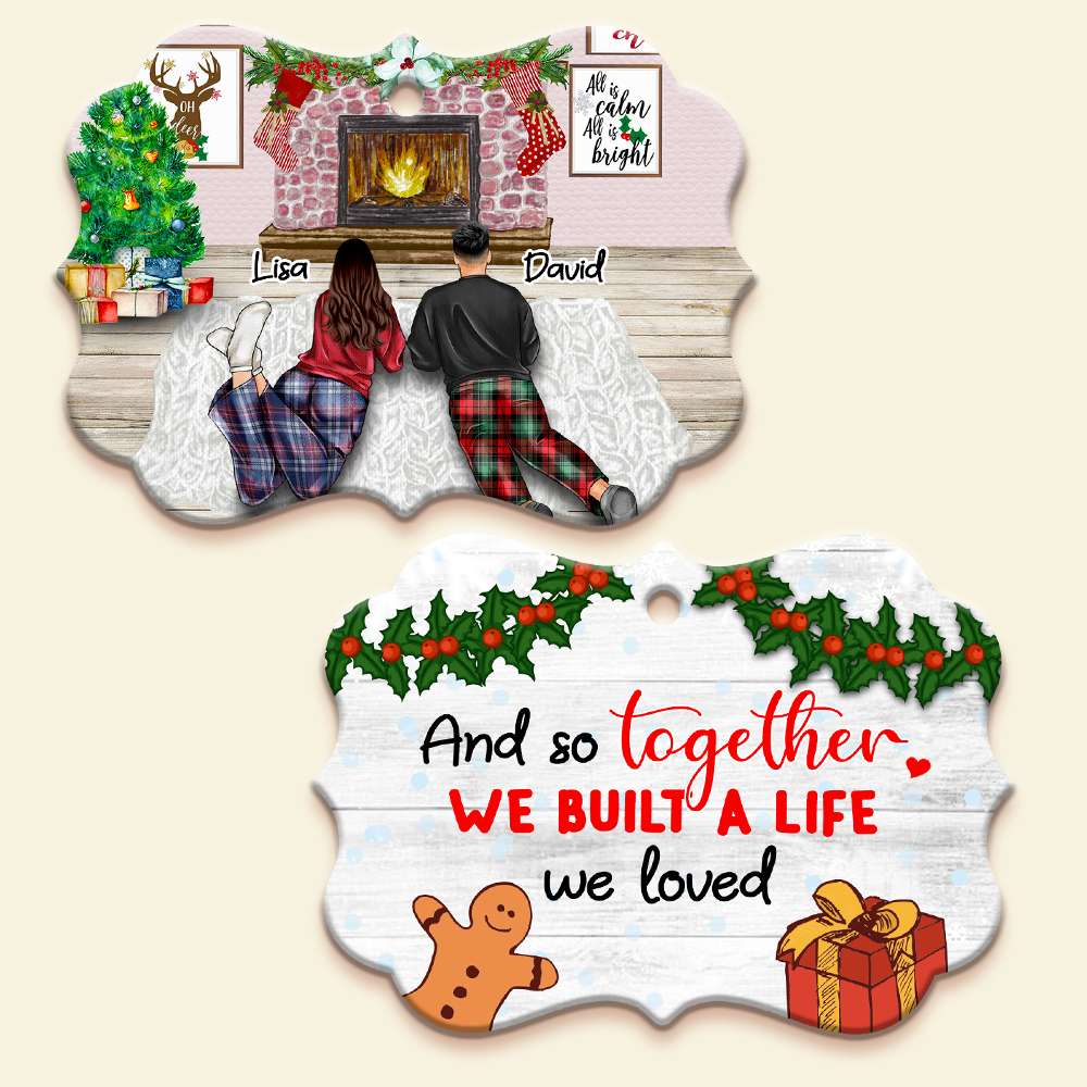 And So Together We Built A Life - Personalized Couple Benelux Ornament - Christmas Gift For Couples - Ornament - GoDuckee