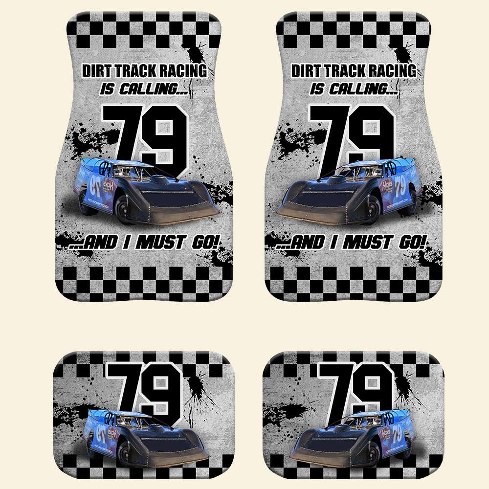 Dirt Track Racing Is Calling And I Must Go There Personalized Dirt Track Racing Car Mats, Gift For Racer - Doormat - GoDuckee